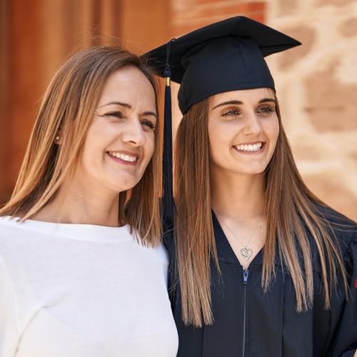 NORBU The Adventure Begins S925 Graduation Gifts for Her 2025, 5A CZ Graduation Cap Double Heart Pendant Necklaces for Women High School College Grad Jewelry Gift4