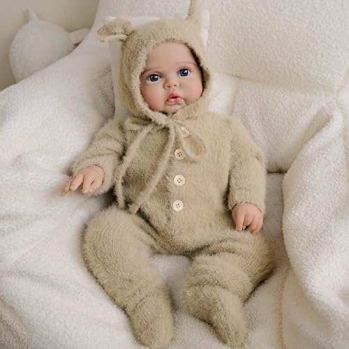 Muñeca Reborn Niña 19 Pulgadas Realista Cuerpo Suave miniatura 1