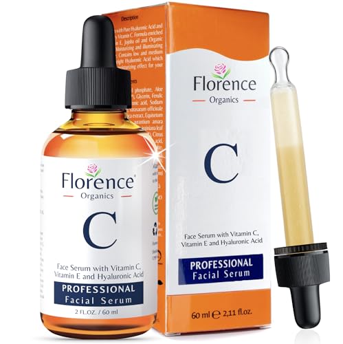 Vitamin C Serum For Face – Anti-Aging Facial Serum with Vitamin C, Hyaluronic Acid, Niacinamide, B5 & Vit E. Brightening Facial Essence for Dark Spots, Fine Lines, Wrinkles & Glowing Skin, 2 Fl Oz