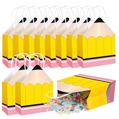 YRTUOP Bolsas De Golosinas Con Forma De Lápiz,Bolsas De Golosinas Con Forma De Lápiz Para Estudiantes - Materiales Escolares Para Fiestas Y Celebraciones En Aula