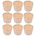 FOMIYES 9Pcs Small Weaving Storage Baskets, Woven Flower Pot Decorative Desktop Basket Sundries Organizer for Favors Crafts Decor Desk Storaging (3.34X3.34X2.75in)