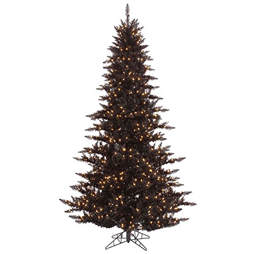 Vickerman 10' Black Fir Artificial Christmas Tree, Warm White Dura-lit LED Lights, Seasonal Indoor Home Decor Vickerman 10' Black Fir Artificial Christmas Tree, Warm White Dura-lit LED Lights, Seasonal Indoor Home Decor
