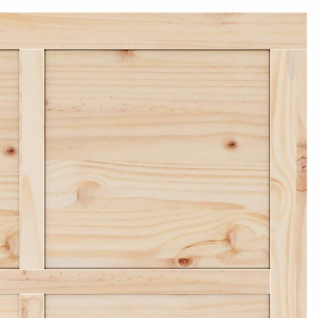 vidaXL Puerta de Granero 90 x 208 cm de Madera de Pino Maciza. Color marrón. Tiene un Mecanismo Deslizante y una Textura Suave. Ideal para Usar en Interiores. Su Estilo de Granja la Hace Muy acogedo