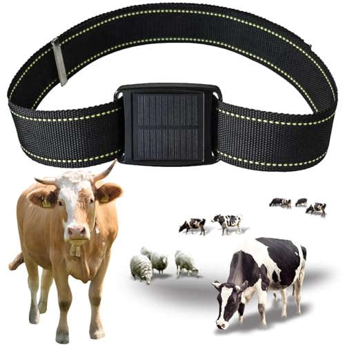 Rastreador De Animales Solares, Rastreador GPS De Vacas, Dispositivo Localizado para Ganado, Ovejas Y Caballos, Rastreador Anti perdición, Pista Histórica, Posicionamiento En Tiempo Real/Impermeable