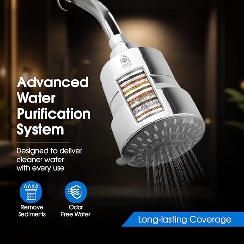 Image of DOCAT Replacement Cartridge for Shower Filter for Hard Water | 15 Stage Water Softener Filter Cartridge | Removes Chlorine, Dirt & Bad Odor | Compatible with Bathroom Shower Filter A15 | Pack of 1