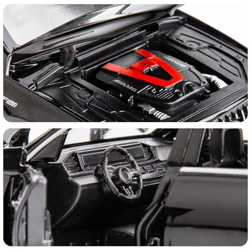 Image of 1 /32 Scale Benz AMG GLE 63S SUV Toy Car, Alloy Diecast Collectible Pull Back Car Model with Light and Sound Toy Vehicles for Adults Boys Girls Gift Toy (Black)