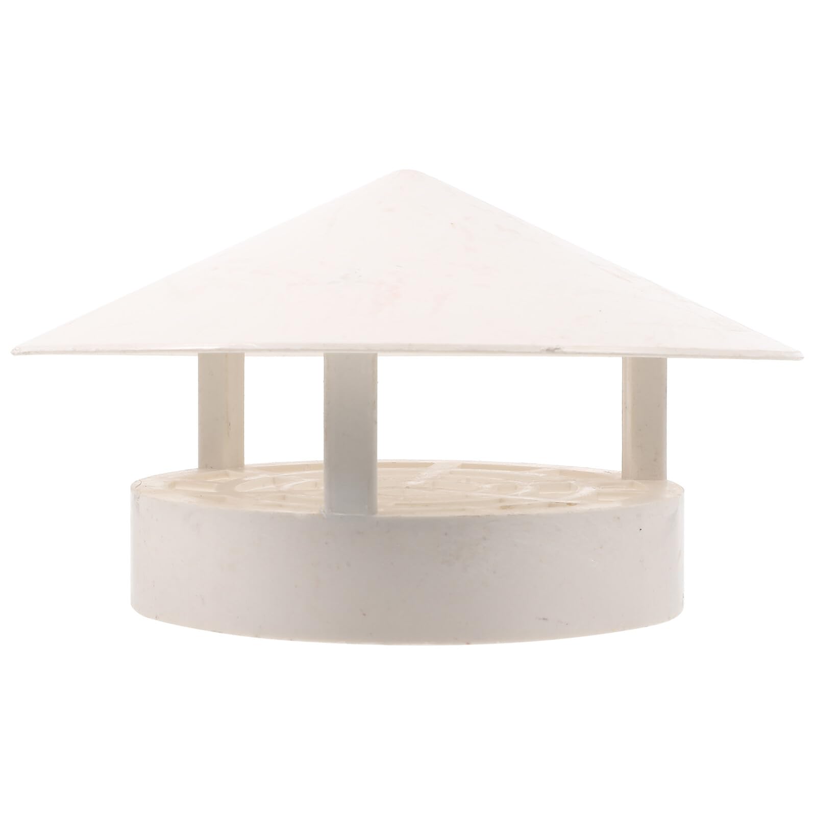 Tapa de lluvia para chimenea de PVC blanco de 110-160 mm protector exterior