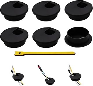 Passacavo da scrivania 50 mm, Organizzatori per fori per la casa e l'ufficio in Plastica Passacavo scrivania Surface Port Hole Per mobili per ufficio, scrivania del computer