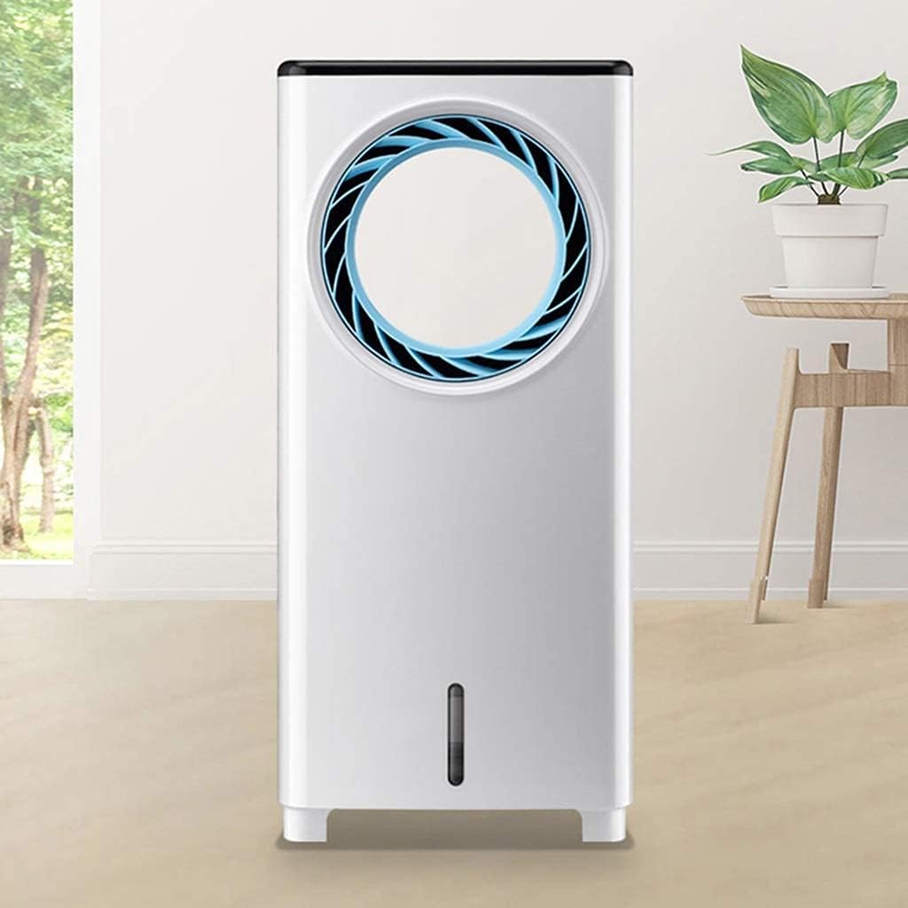 Air Cooler for Home Office Evaporative Coolers Air Conditioning Portable Unit Conditioner Super 3 Fan Speed Whit Remote Control Quiet Humidifier Misting Fan for Home Office Bedroom(White +