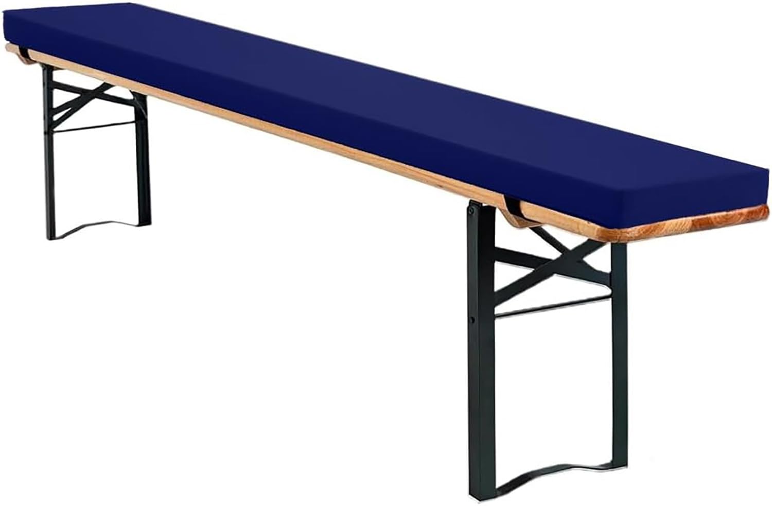 moismk Outdoor Picnic Bench Cushion - Water-Repellent Pad Seat Cushion, High Density Sponge, Zip Cover – Machine Washable(Dark Blue,200x40x3cm)