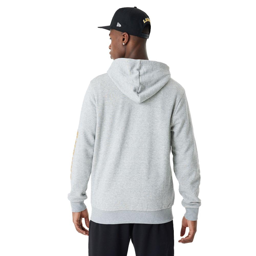 New Era Bluza z kapturem Mężczyźni Team Script Fz Hoody Loslak Hgrmtg Los Angeles Lakers