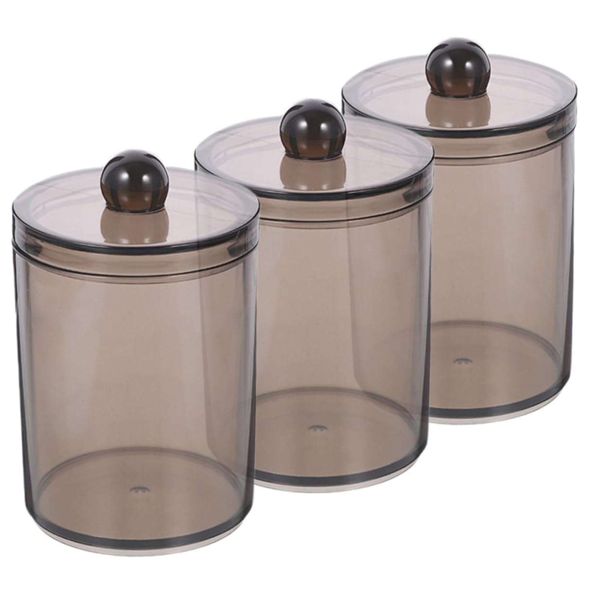 WOONEKY 9stücke Baumwollstäbchen Organizer Mit Deckel Multifunktionale Aufbewahrung Für Badezimmer Kosmetik Und Transparente Schwarze Box Für Wattestäbchen Zahnstocher