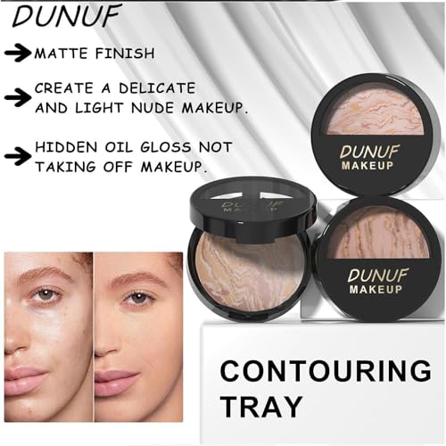 Image of SUAKE Brighten Baked Blush Contour Palette, 2-in-1 Blush & Highlighter Hybrid, Pressed Powder Butter Cream, Marbleized, Intensely Pigmented Natural Finish, Buildable Color, Contour-B05