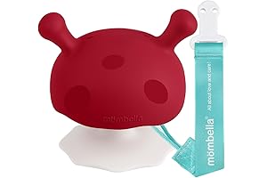 Mombella Elephant Baby Teether: Red Chewing Relief