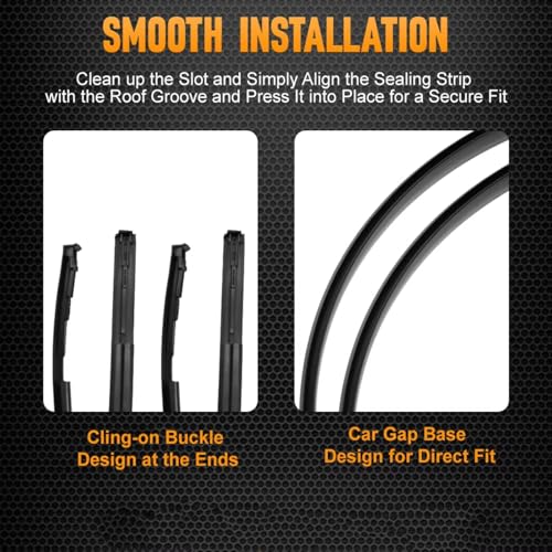 Moldura acabado goteo techo coche Toyota Yaris Sedan 2007-2011 | Tira 147cm 4