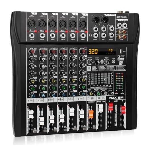 Professional 6-Channel Audio Mixer Console