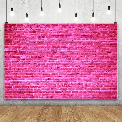 AOFOTO fondo rosa ladrillo 7x5ft para fotografía miniatura 3