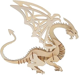 VIGEIYA Dinosaur Puzzle 3D Wooden Jigsaw Puzzle Pterosaur Kids Coloring Toys Adults Collection Decoration