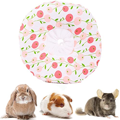 Image of Adjustable Rabbit Protection Cone Collar,Soft Pet Recovery Collar for Rabbits /Chinchilla /Guinea Pigs /Kittens After Surgery Wound Healing,Elizabeth Neck E-Collar for Small Animals (XS, Pink Cherry)