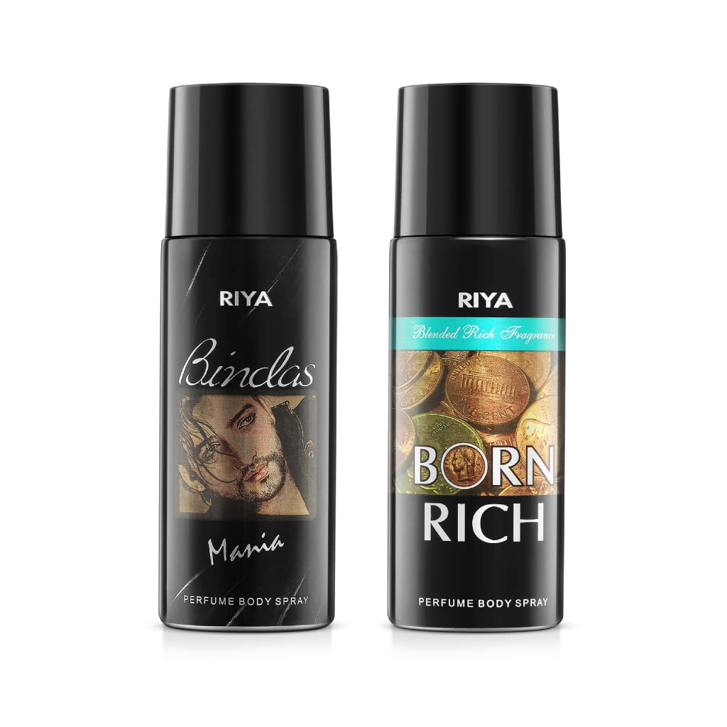 Riya Bindas And Born Rich Body Spray Deodorant For Men's Pack of 2 150 Ml Each-image-38
