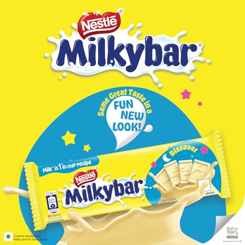 Image of MILKYBAR Nestle Tablet, Made With Milk Yummy & Creamy Treat, (24 Units X 22.5g / 24.5g), 540g / 588g (Product Weight May Vary)
