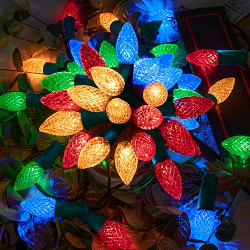 AWQ 200LED 66FT C6 Christmas String Lights Plug in Fairy Twinkle Multicolor