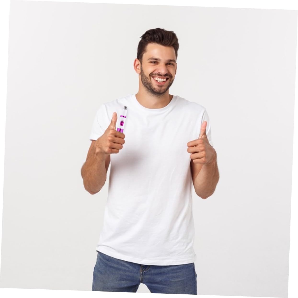 FOMIYES Men's Nose Hair Trimmer Remover Shaving Tool Nose Hair Razor On/Off Button Portable Red Abs