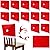Buryeah 12 Pcs Christmas Chair Cover Red Hat Dining Chair Slipcovers Santa Claus Hat Chair Back Covers Velour Chair Covers for Christmas Holiday Festival Party Banquet Decoration,19.69 x 23.62 Inch