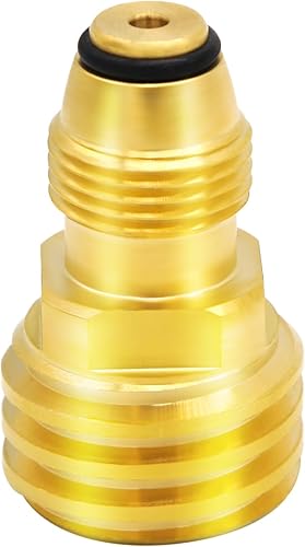 El adaptador de tanque de propano convierte la válvula de servicio del tanque POL LP en manguera o regulador QCC1 y tipo 1, antiguo a nuevo (1