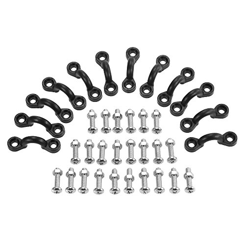 Montagem de canoa, Andoer 12 Nylon Bungee Deck Loops Amarre Almofadas 24 Parafusos Inoxidável com Lo