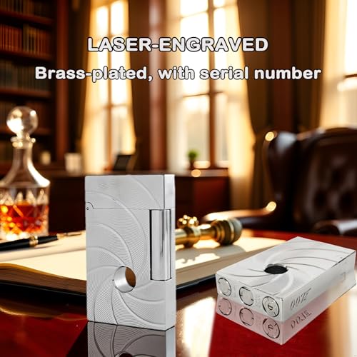 Encendedor clásico estilo Ligne 2 en latón plata miniatura 4