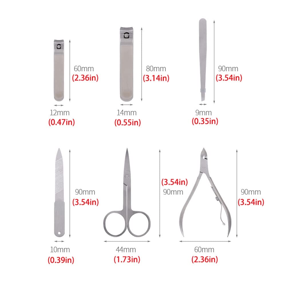 Coupe-Ongles Kit de Coupe-Ongles, 6 pièces Portable Nail Set Décoration Pied Set Soins Personnels Beauté Set Manucure Kit