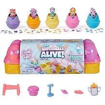 Hatchimals Alive, Pink & Yellow Egg Carton Toy with 6 Mini Figures in Self-Hatching Eggs, 11 Accessories, Kids Toys for Girls and Boys Ages 3 and up
