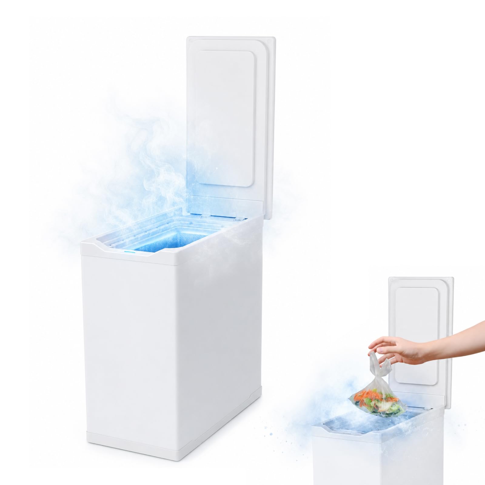 Amazon.co.jp : におわんポイ -12℃で冷やす冷凍ゴミ箱 (10L / ホワイト