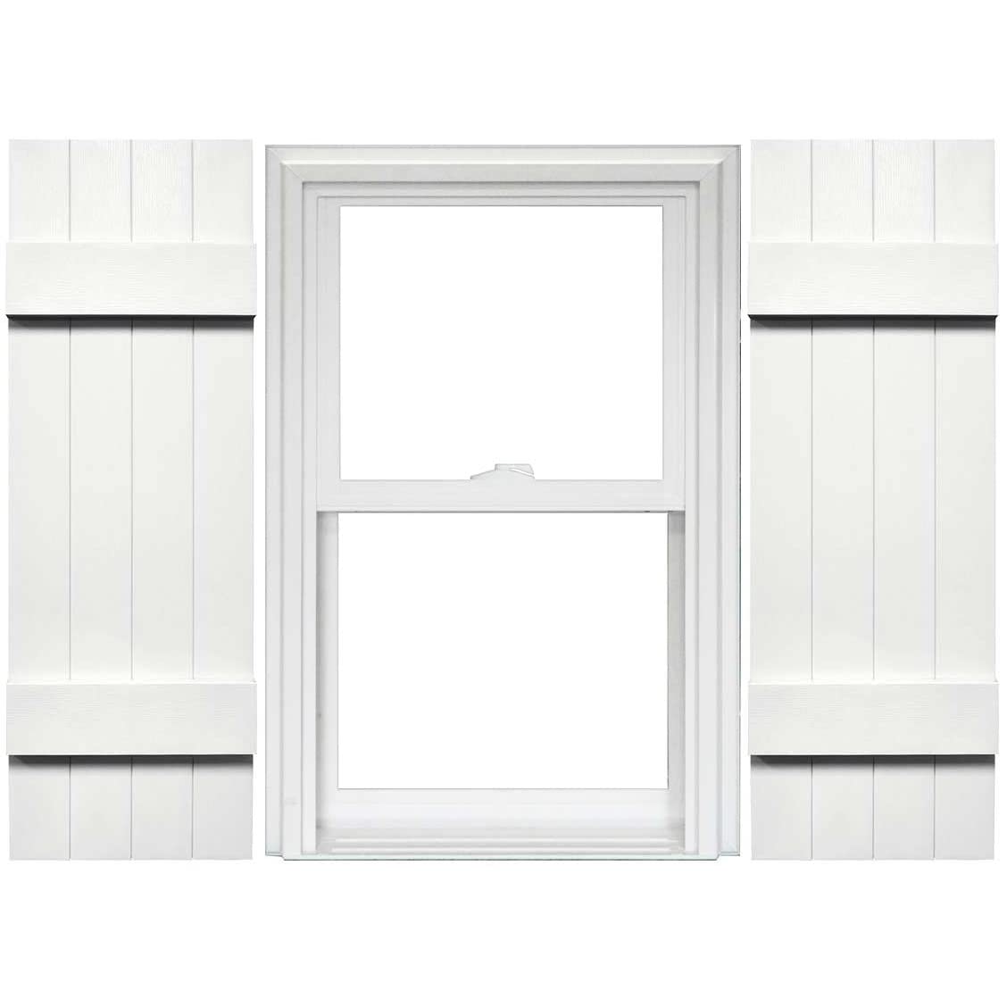 Mid America Board and Batten 14" 4 Board Joined Vinyl Standard Shutter (1 Pair) - 14 x 59 002 Black — view 17