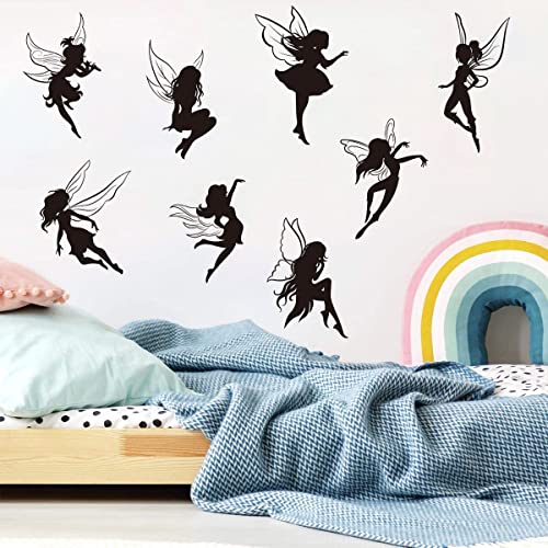 Vinilo Decorativo Hadas Negro para Pared 3 Piezas 30x45 cm miniatura 1