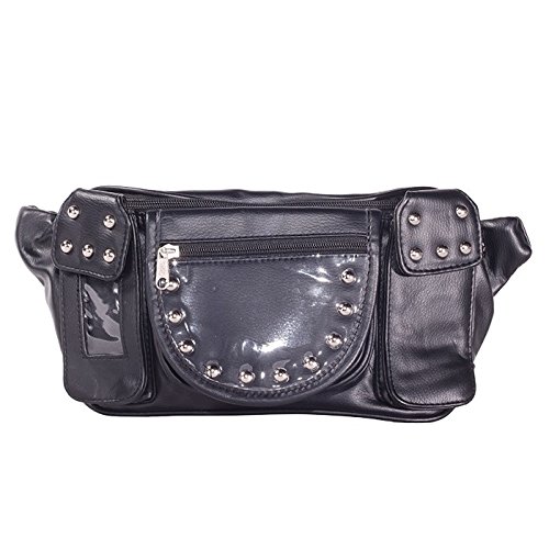 Billys Biker Gear Studded Universal Magnetic Motorcycle Tank Bag
