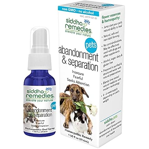 Siddha Remedies Abandonment & Separation for Pets | Natural Homeopathic Remedy for Dogs, Cats, and Animals | Naturally Helps Animals with Fears and Obsessive Behaviors | Supports Healthy Independence Cover