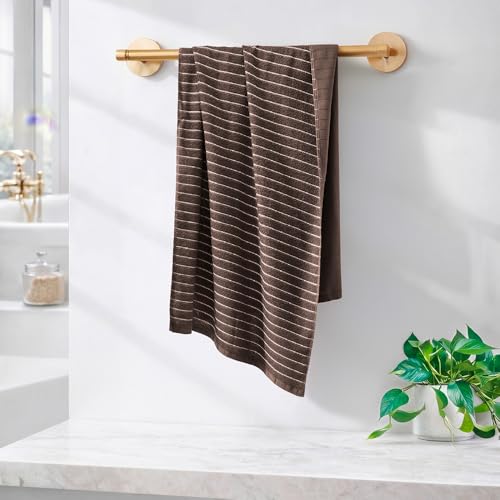 Image of Welspun 2-in-1 Towels for Bath Large Size | 100% Cotton Bath Towel | 250 GSM | High Absorbency & Quick Dry | Soft Feel | Bath Towel for Men & Women | 70 x 150 cm | Chocolate