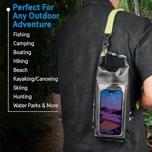 Pelican Marine IP68 Waterproof Dry Bag 2L w/Phone Pouch/Case - Black/Yellow - image 7