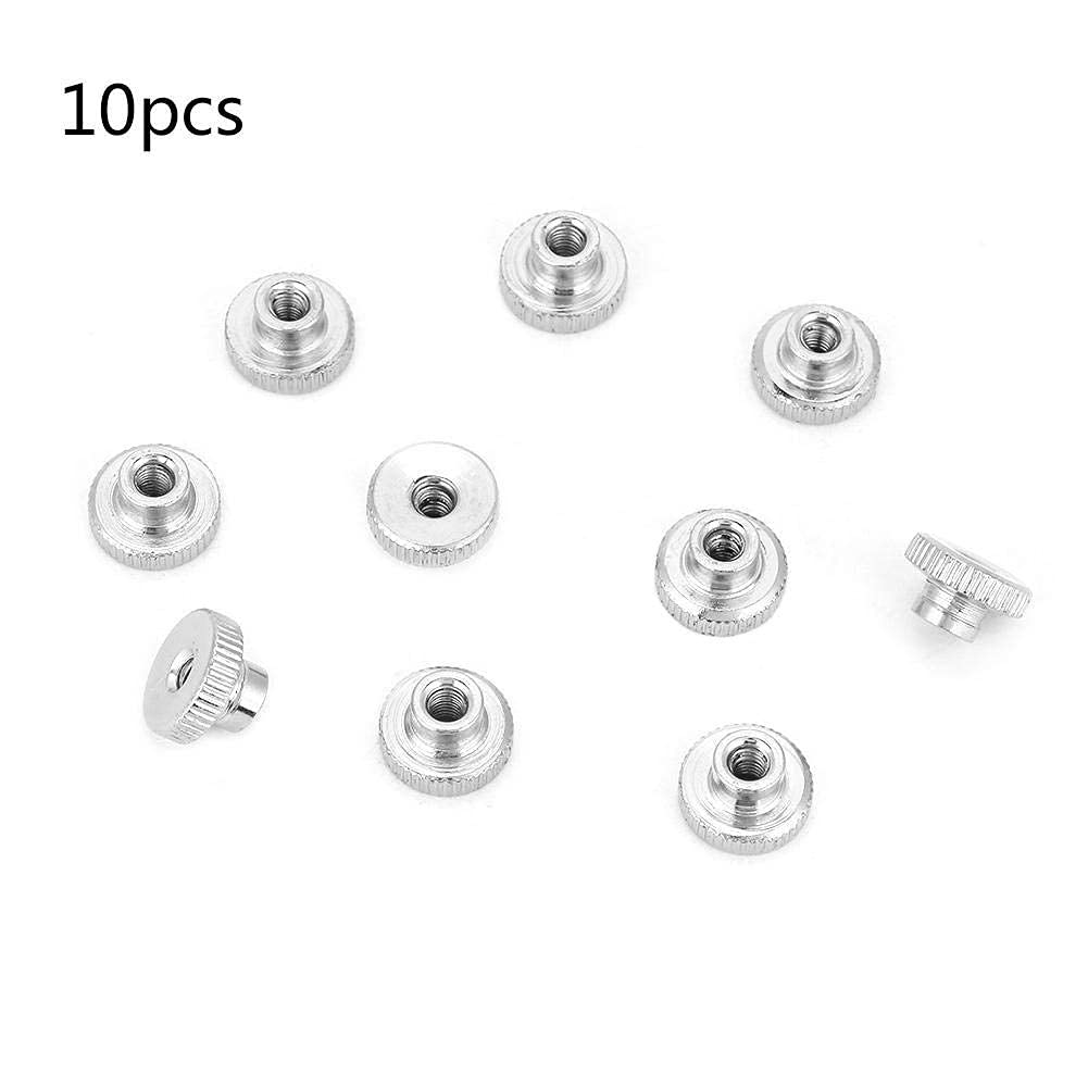 M3 M4 M5 M6 M8 M10, acciaio al carbonio nichelato, stringere a mano la manopola con dadi a testa zigrinata con dadi(M3（10pcs）)