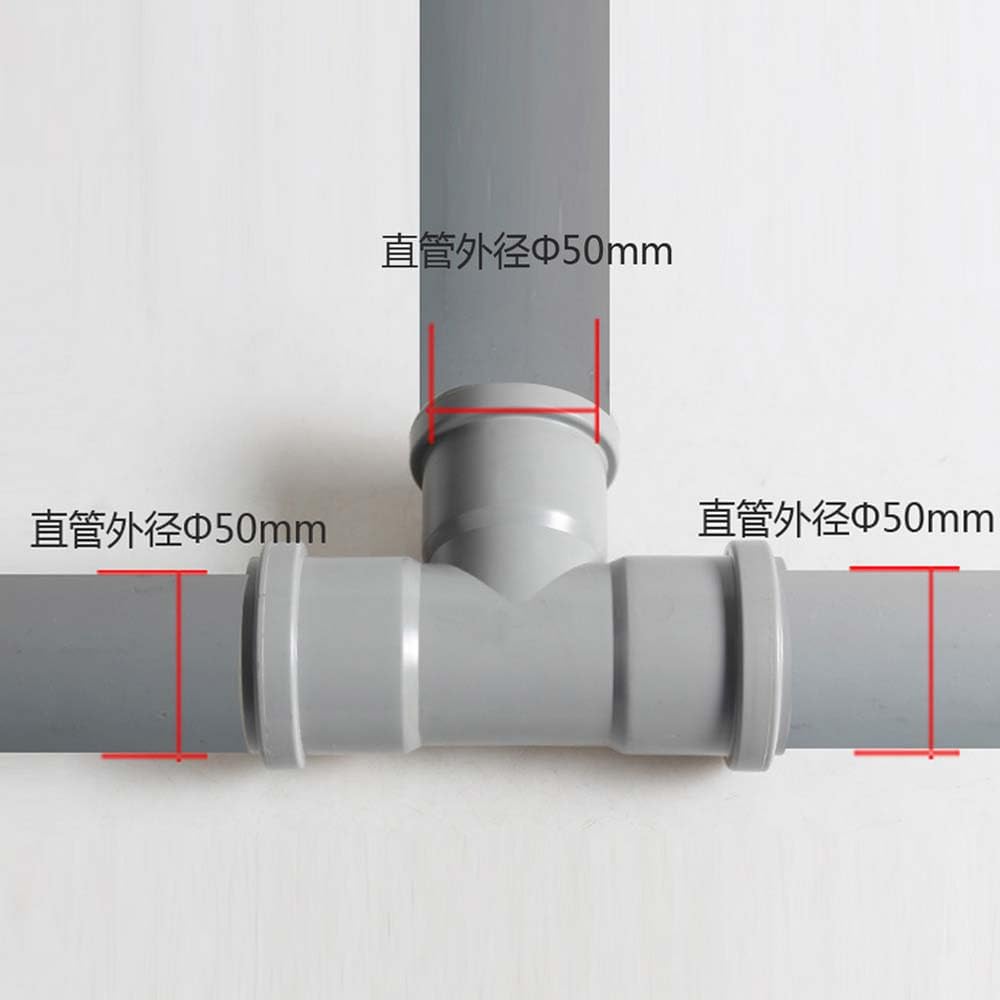 Pipe Connector 50mm 90 Degree 3-Way Strainer Connector Waste Pipe Joiner Waste Compression Fittings for Bath Kitchen Sink, Shower Tray - Image 3