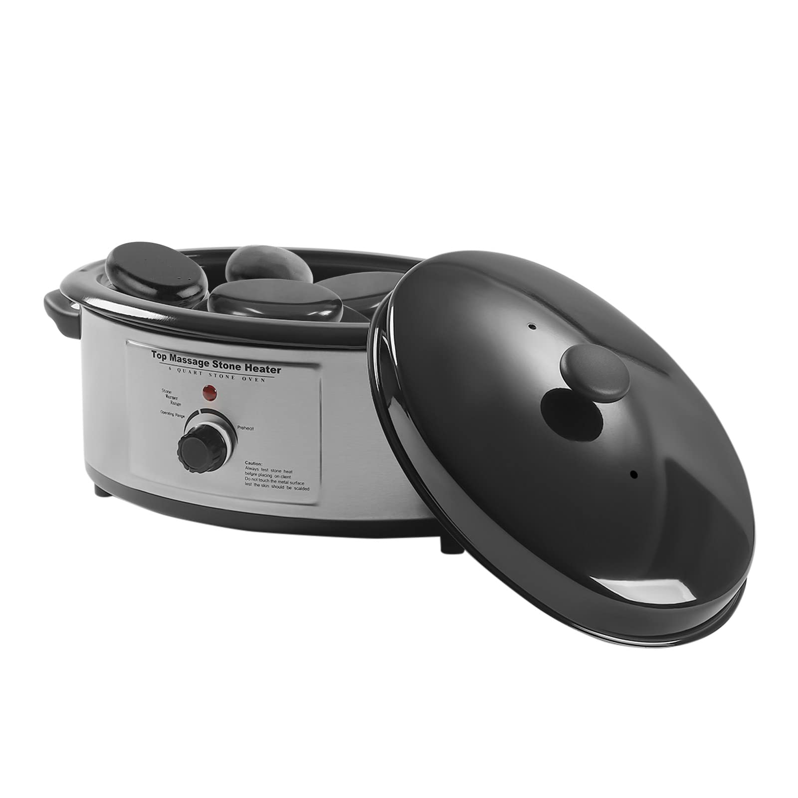 Hot Stone Wärmegerät Massage Set Basic 6 Liter, Heiße Steine Erwärmer mit Temperaturregelung