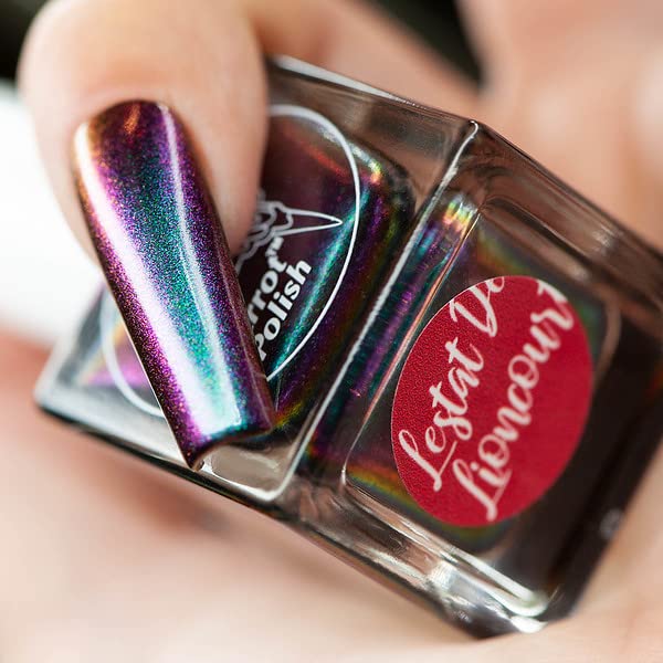 Parrot PolishLestat De Lioncourt Ultrachrome Nail Polish, Holographic Purple/Green Color Lacquer