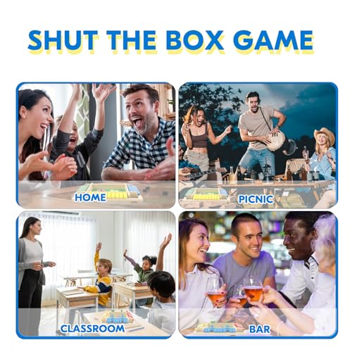 2 Pack Shut the Box Juego de Mesa con Dados de Madera miniatura 4