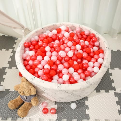 STARBOLO Ball Pit Balls for Toddlers, 100pcs BPA Free Crush Proof Plastic Toy Balls for Ball Pit, Children's Pool Water Toys, Macaron Ocean Balls for Play Tent 2.2 Inch - image 7