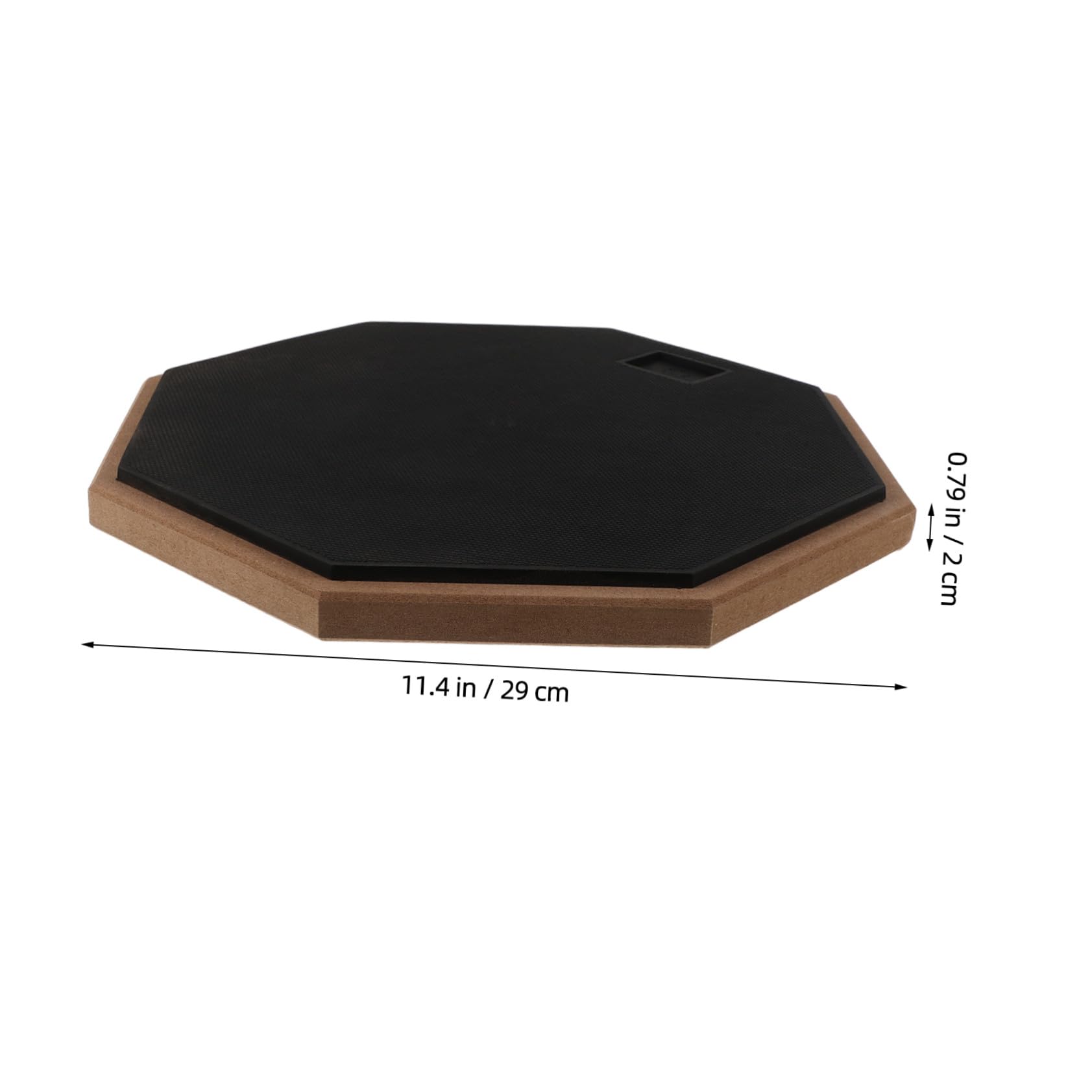 TOYANDONA Pad de Práctica de Batería Silencioso de Goma Octagonal de 12 Pulgadas con Diseño Portátil y Estable para Uso en Escuela y Diversas Prácticas