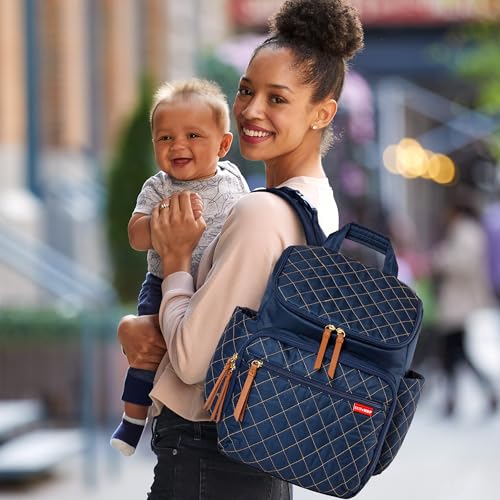 Image of Skip Hop Diaper Bag Backpack: Forma, Multi-Function Baby Travel Bag with Changing Pad & Stroller Attachment, Navy