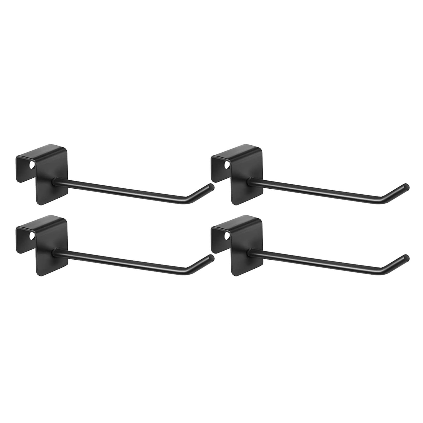 144 Stück Gitterwandhaken, 10,2 cm, schwarz, Metallpaneelhaken, quadratisch, Rohrhaken, Kabinenhaken, Kleiderhaken, Heringshaken