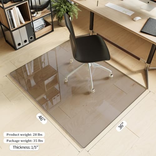 Image of Koonmi 36 inch x 46 inch Office Chair Mat for Hardwood Floors & Carpets